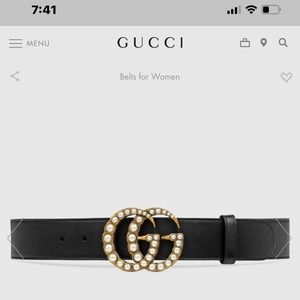 Gucci pearl belt